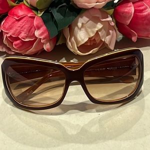 A.J. Morgan Vintage Wrap Sunglasses 62029 Brown and Carmel